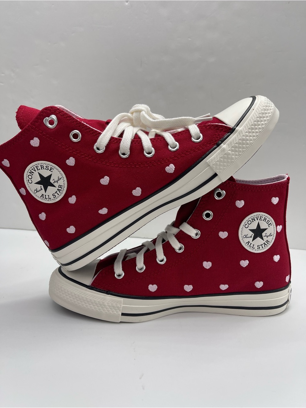 Converse A19065F WMNS 
CTAS HI
DAYS AHEAD/VINTAGE WHITE Sneakers 
Heart Print - Picture 12 of 16